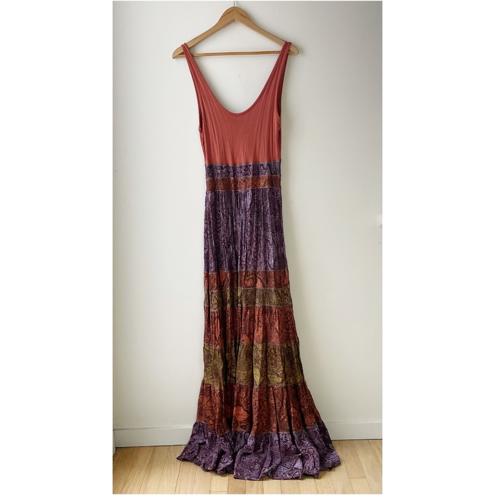 Anthropologie Colima Tiered Multicolor Dress